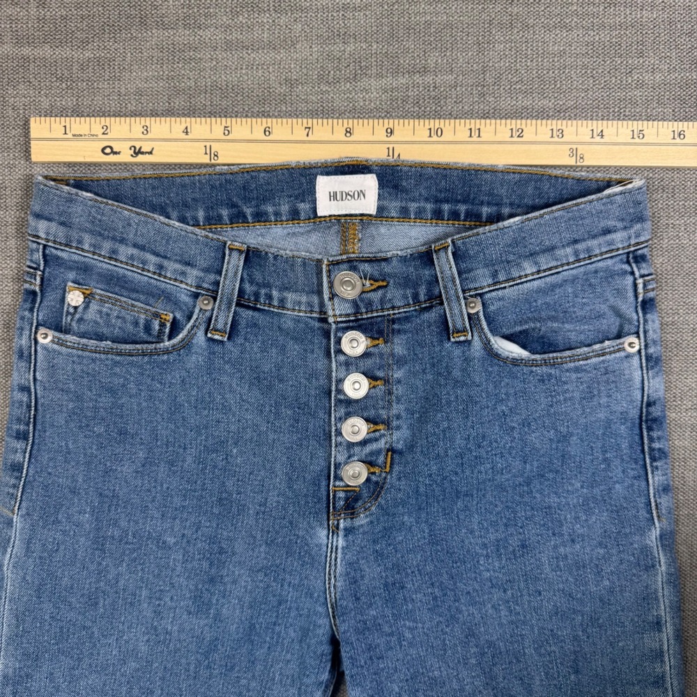 Hudson Blair Super Skinny Jeans Womens 27 Button Fly Medium Wash‎ Stretch Denim - Picture 5 of 8